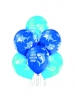 Balon latex D11 Birthday Shark 6 kom