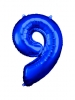 Large Number 9 Blue Foil Balloon N34