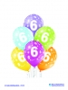 Balon latex D11 6th Birthday 6 komada